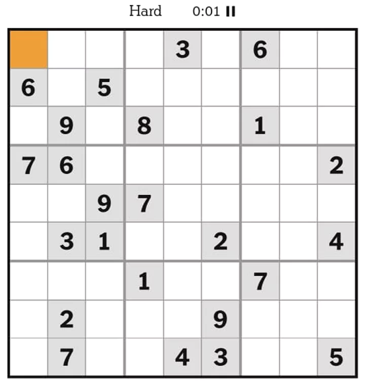 NYT Sudoku Hard April 10, 2025