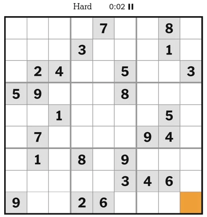 NYT Sudoku Hard April 12, 2025