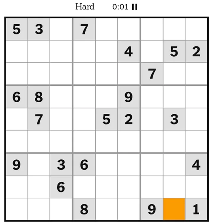 NYTimes Sudoku Hard April 14, 2025