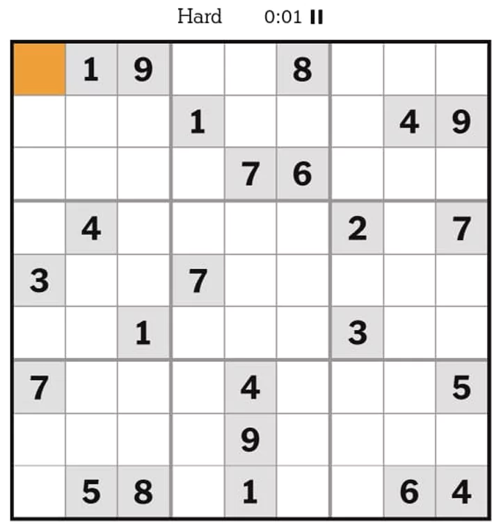 NYT Sudoku Hard May 13, 2025