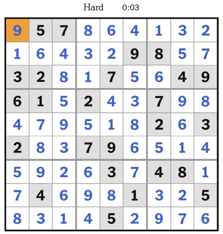 NYT Sudoku Hard Answers Jun 09, 2025